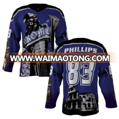 2017 Adult Ice hockey sublimation printing/Customized Polyester ice hockey jerseys